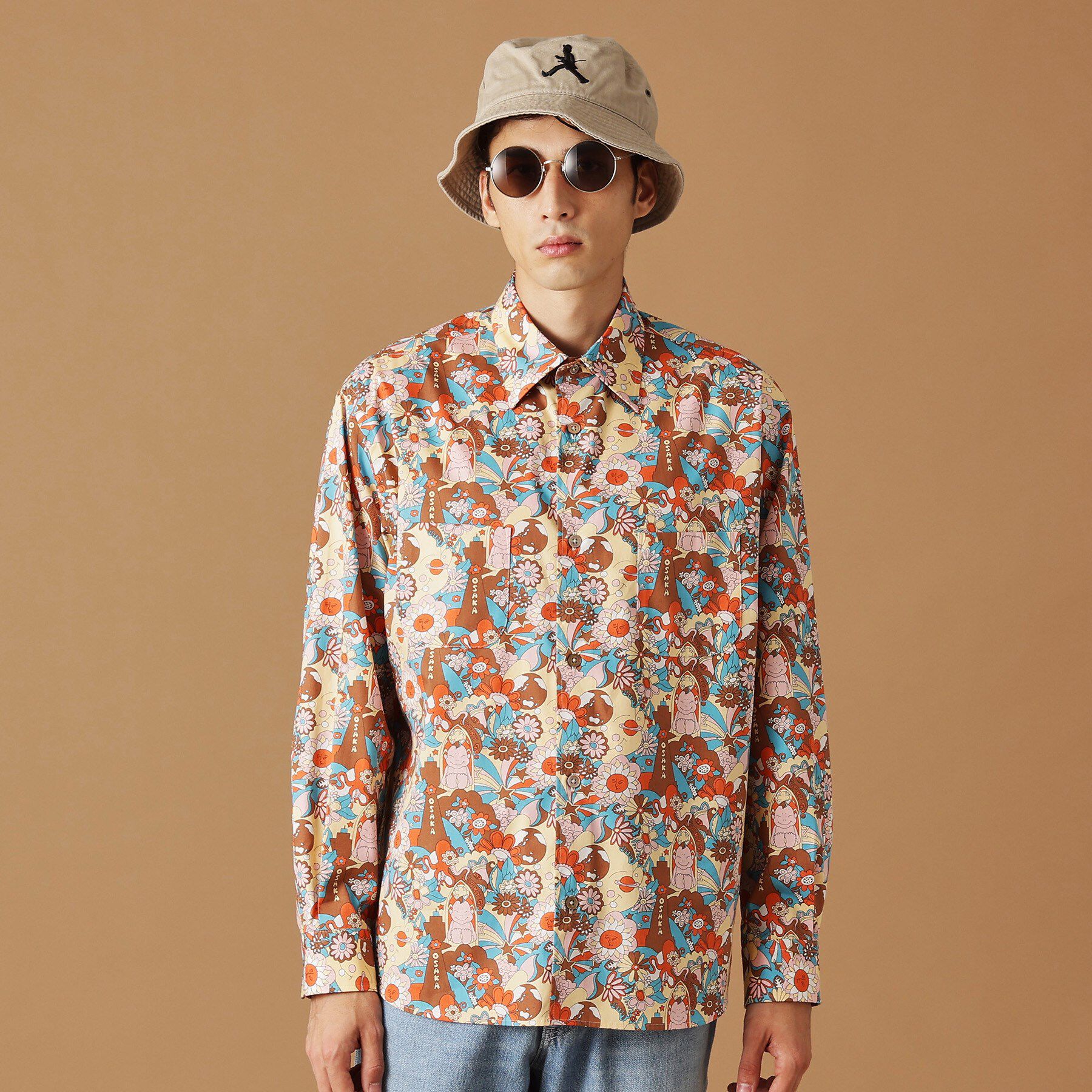 40CARATS&525「【Sサイズ～】ビリケンプリント 長袖シャツ」|シャツ・ブラウス|