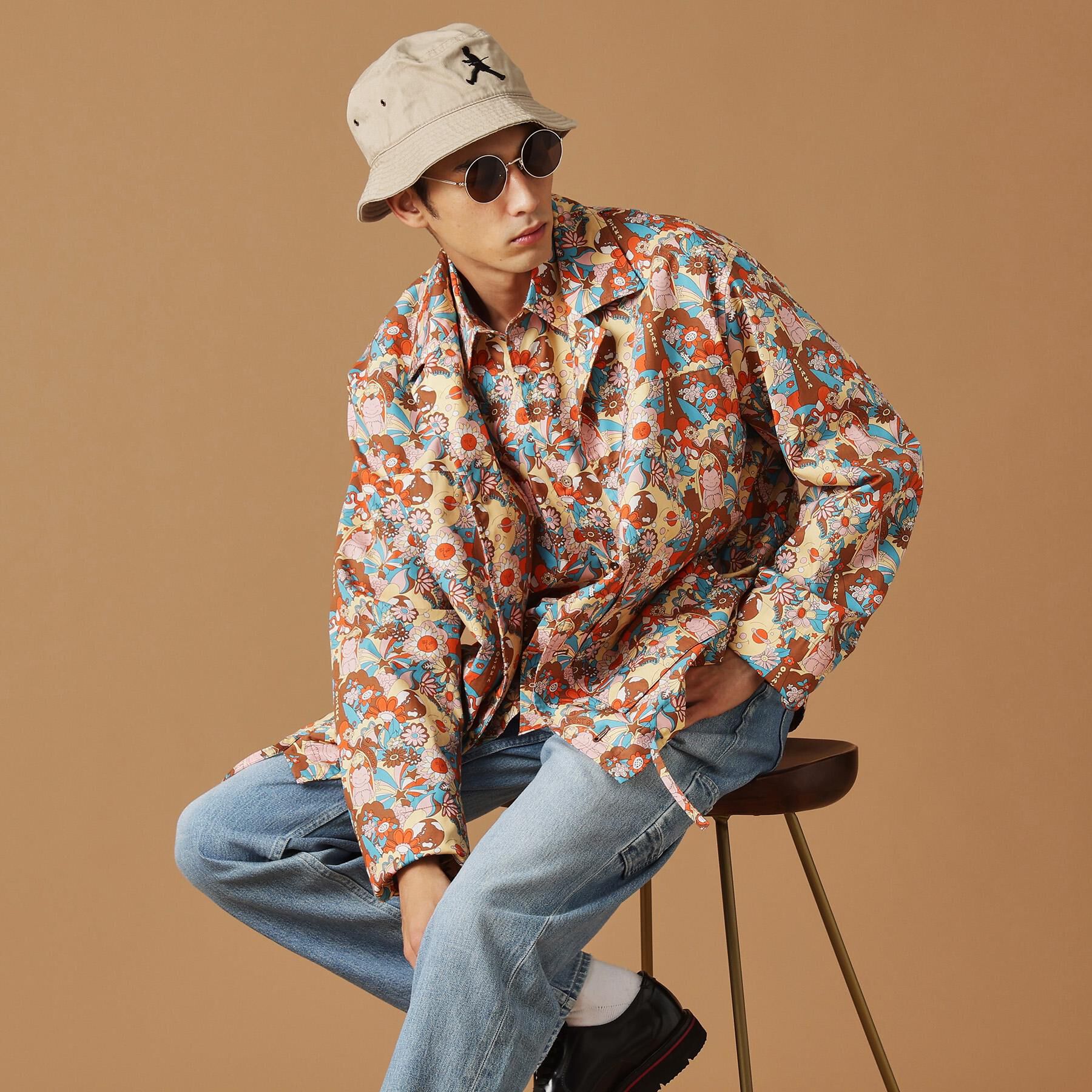 40CARATS&525「【Sサイズ～】ビリケンプリント 長袖シャツ」|シャツ・ブラウス|