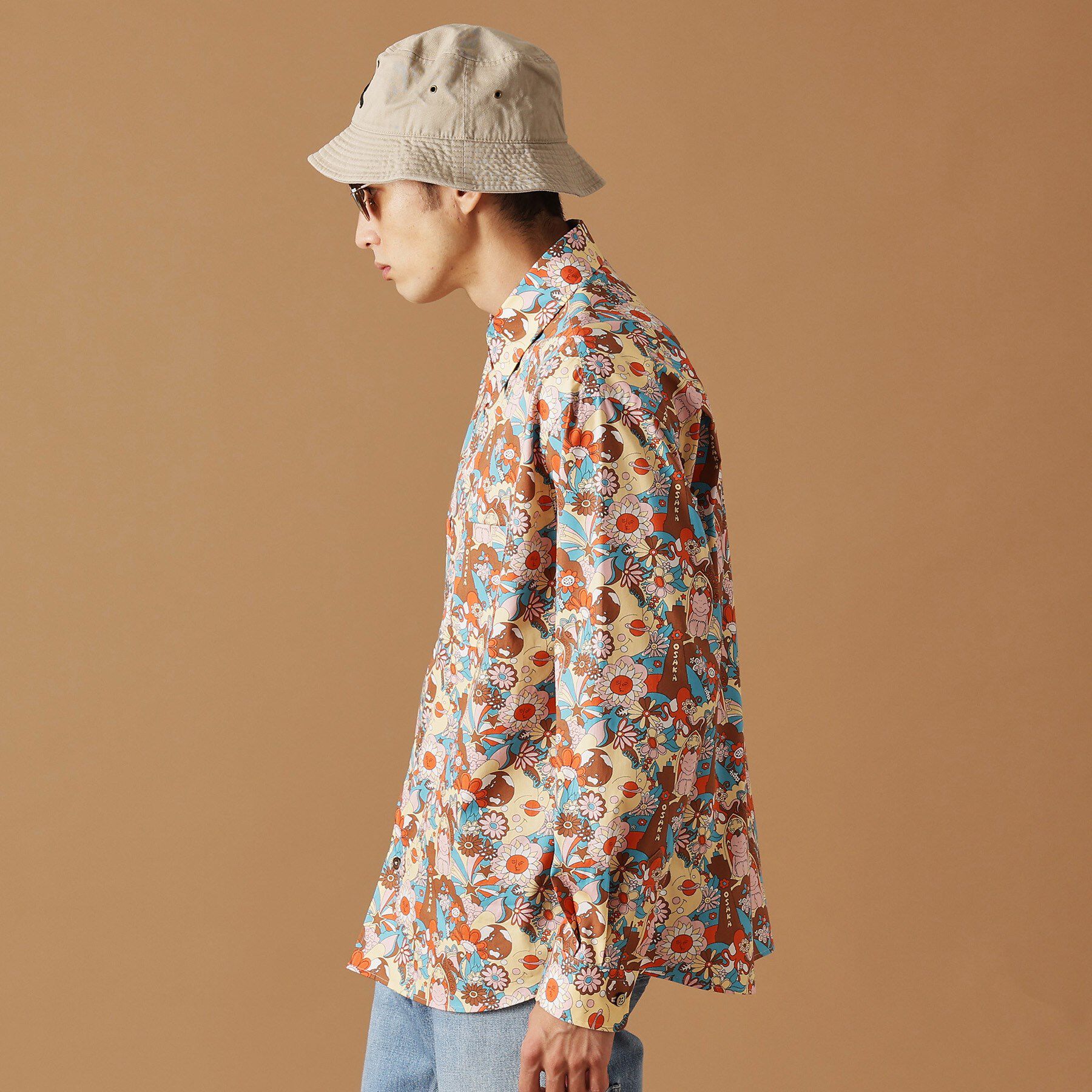 40CARATS&525「【Sサイズ～】ビリケンプリント 長袖シャツ」|シャツ・ブラウス|