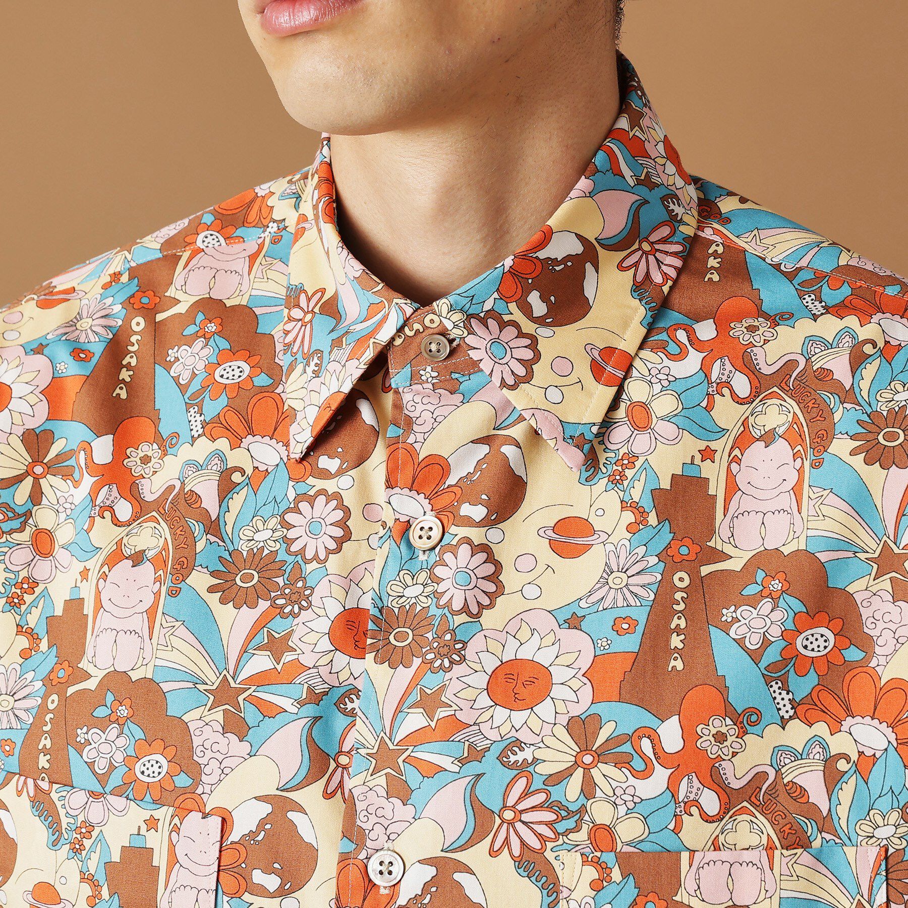 40CARATS&525「【Sサイズ～】ビリケンプリント 長袖シャツ」|シャツ・ブラウス|