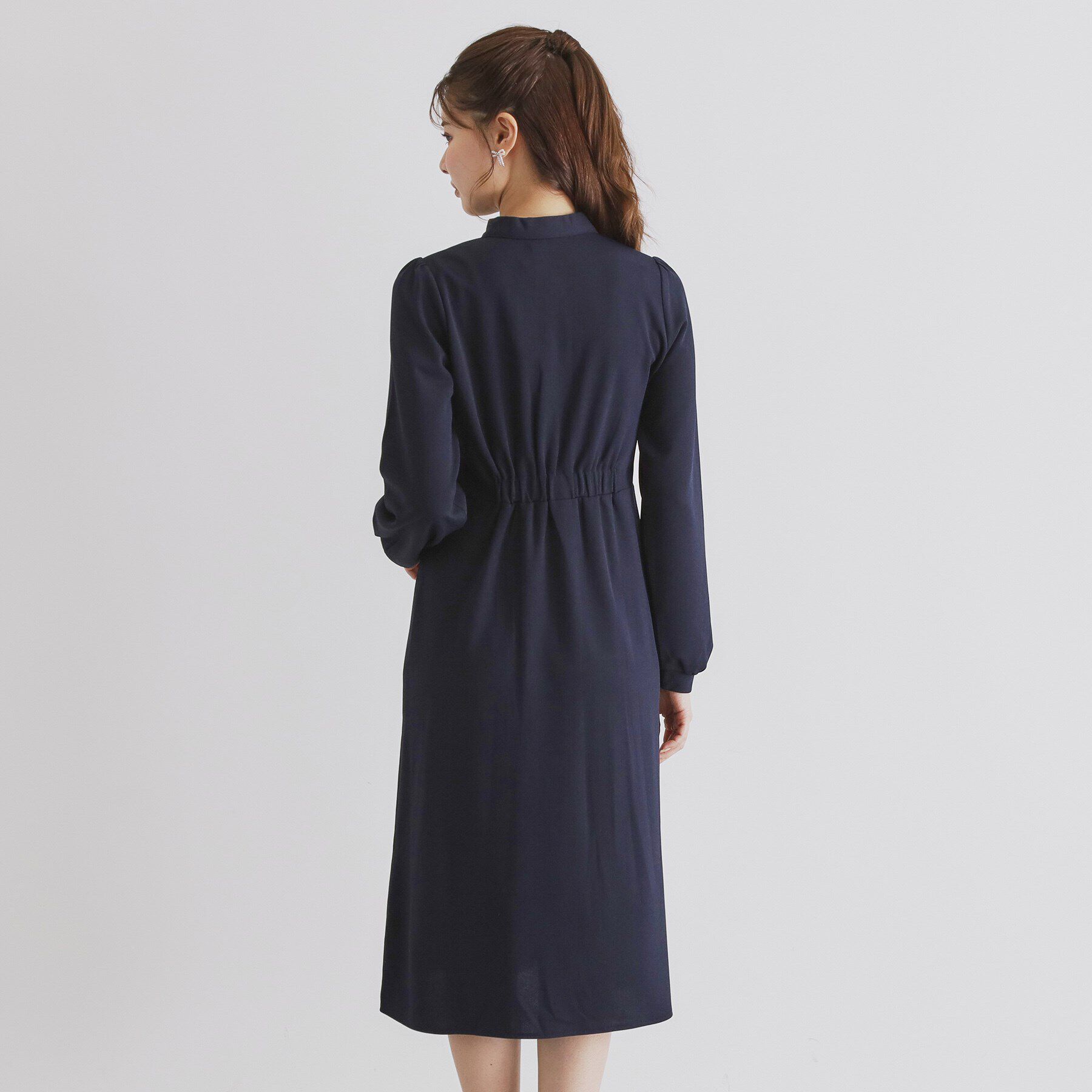 index「ストレッチボウタイワンピース【洗濯機洗い可】」|ワンピース|