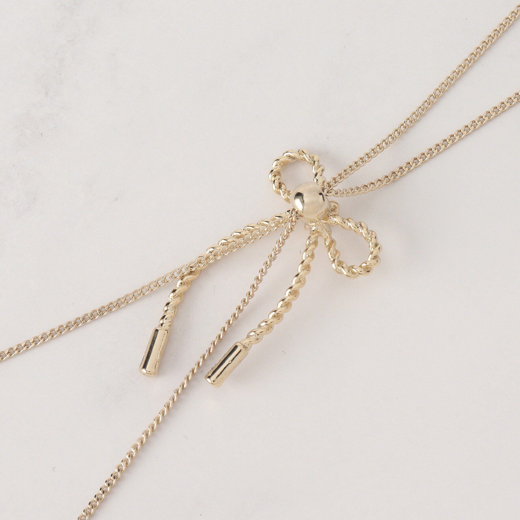 Couture broach「リボンモチーフラリエットネックレス」|ネックレス|