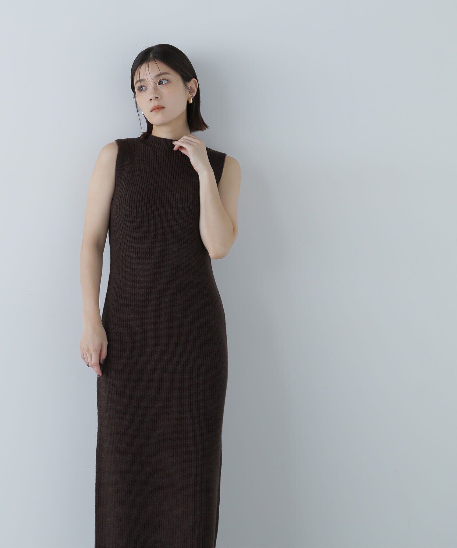  「チュールカーデ＆ニットワンピセット」|ワンピース|