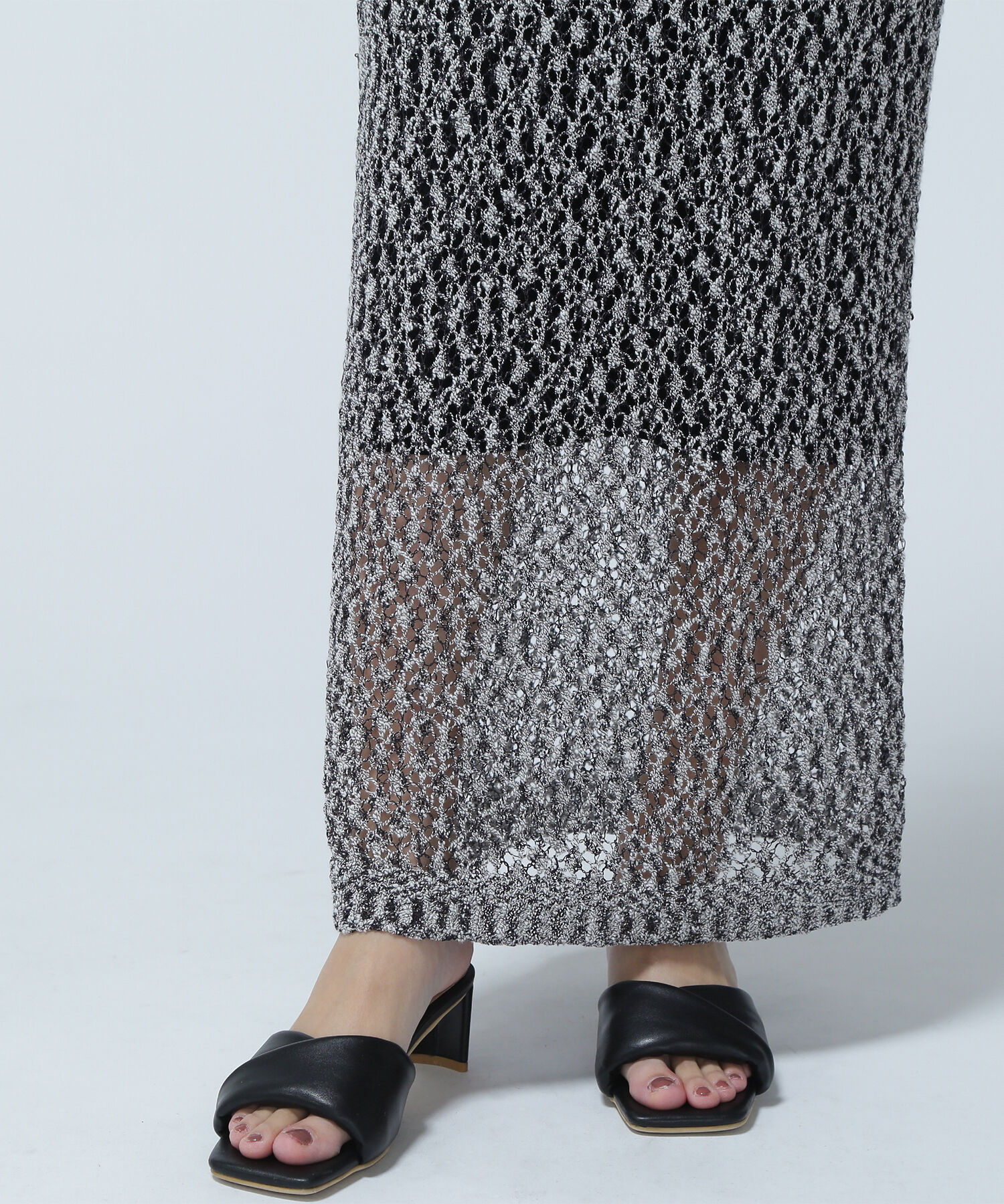  「メッシュナローニットワンピース」|ワンピース|