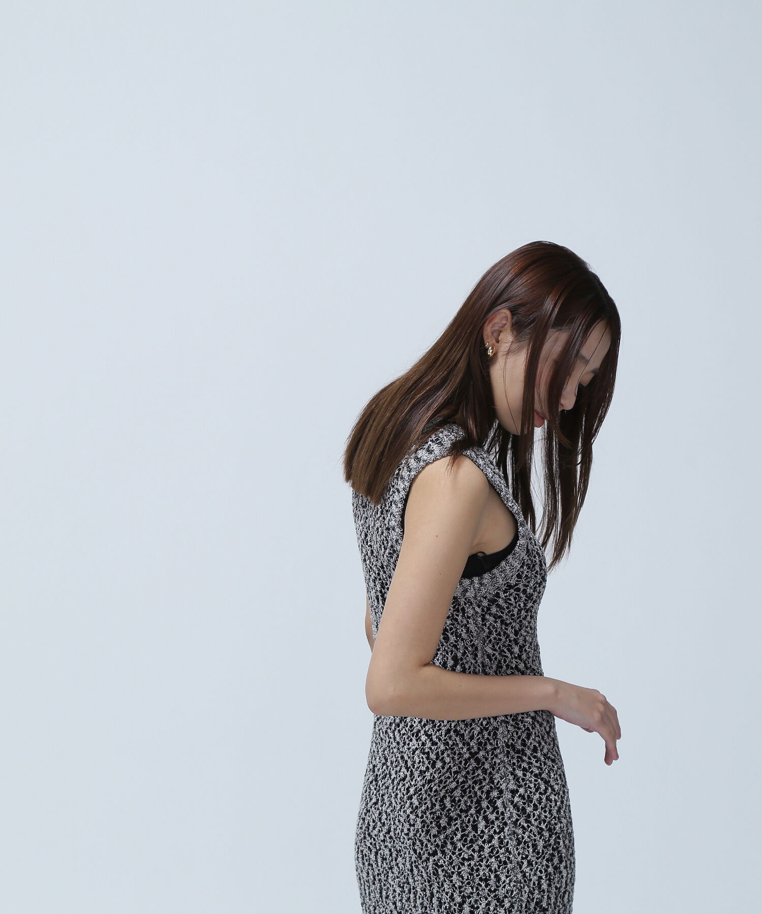  「メッシュナローニットワンピース」|ワンピース|