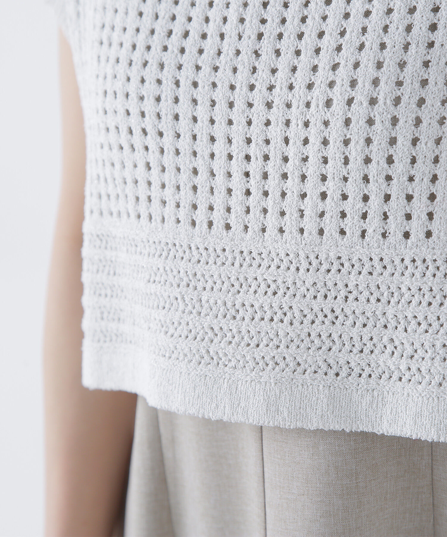  「透かし編みニット＆アメスリワンピース」|ワンピース|