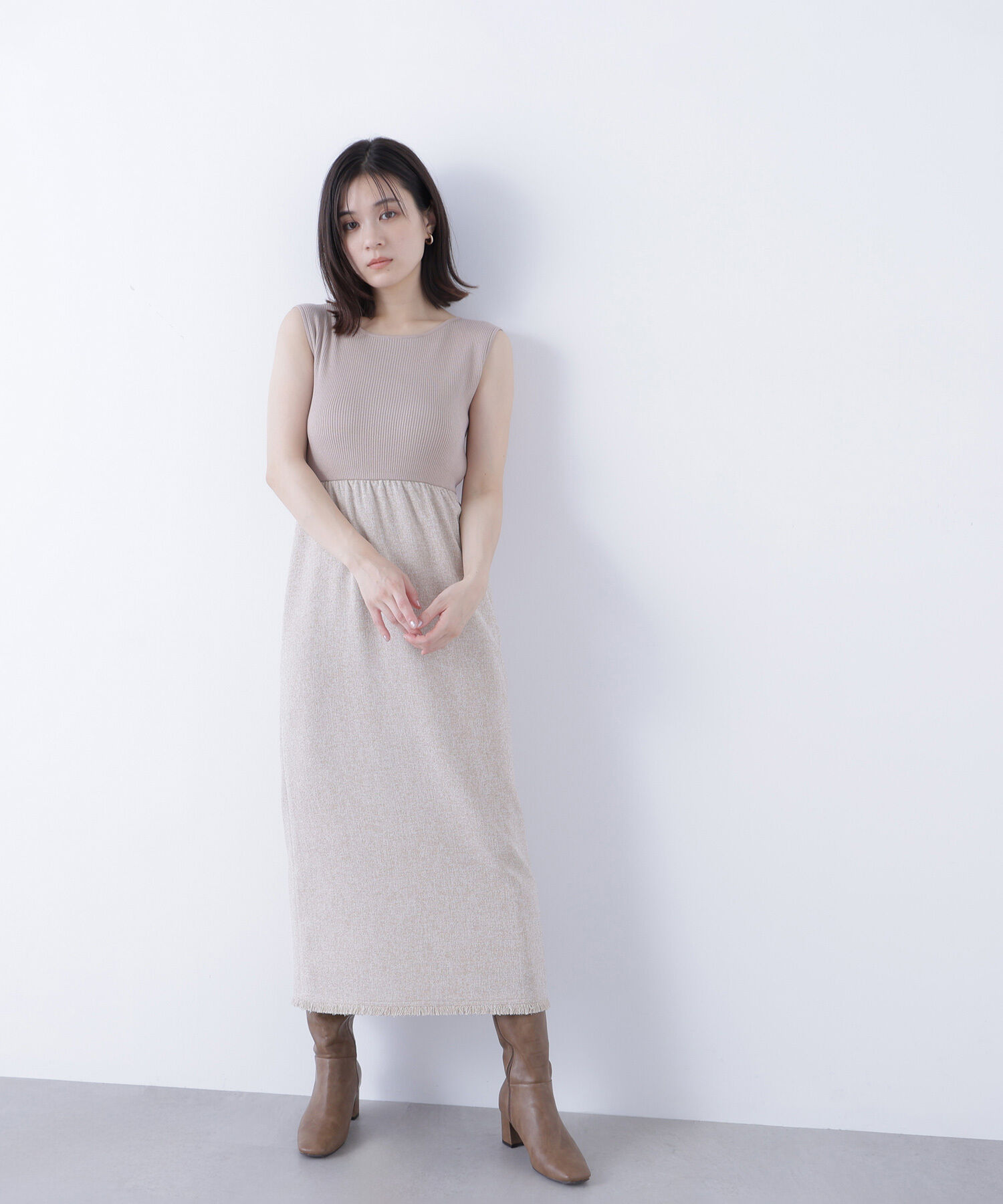  「ツイードジャケット＆ナローワンピース」|ワンピース|