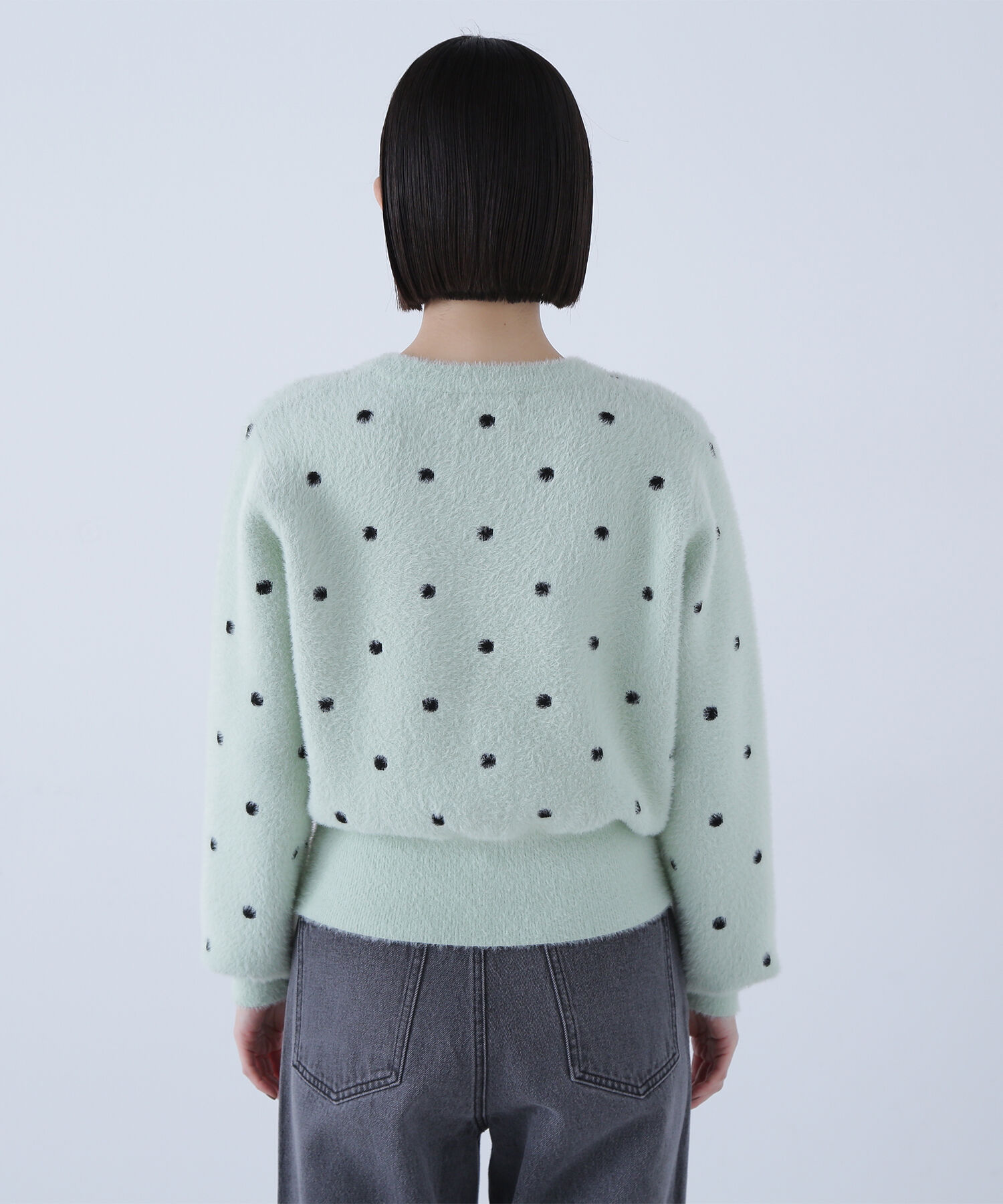  「ドットシャギーカーディガン」|ニット・セーター|