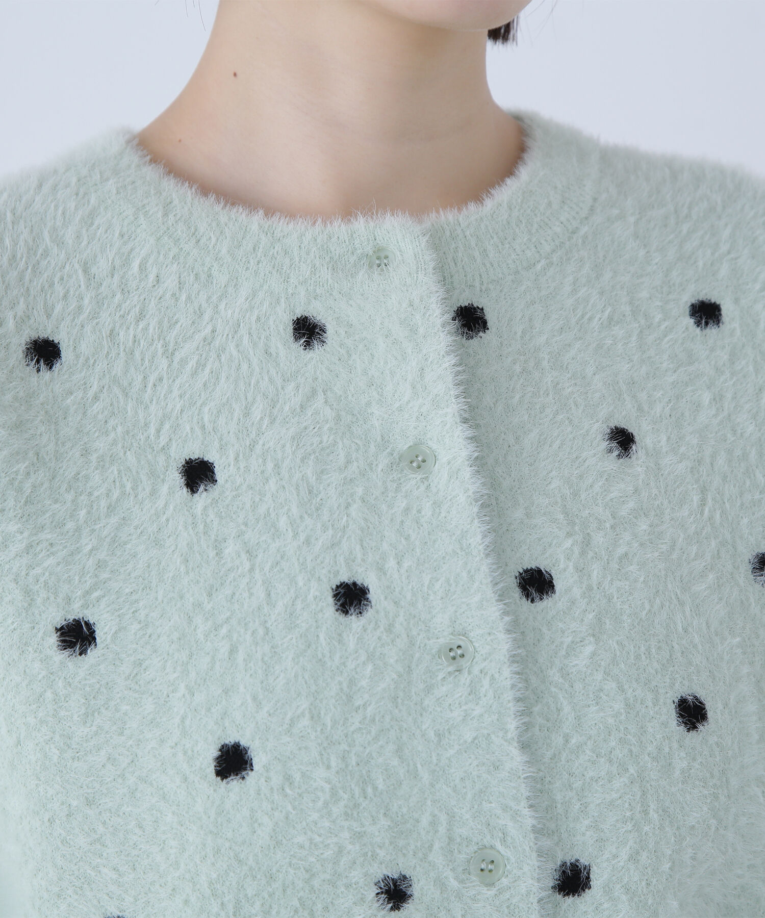  「ドットシャギーカーディガン」|ニット・セーター|