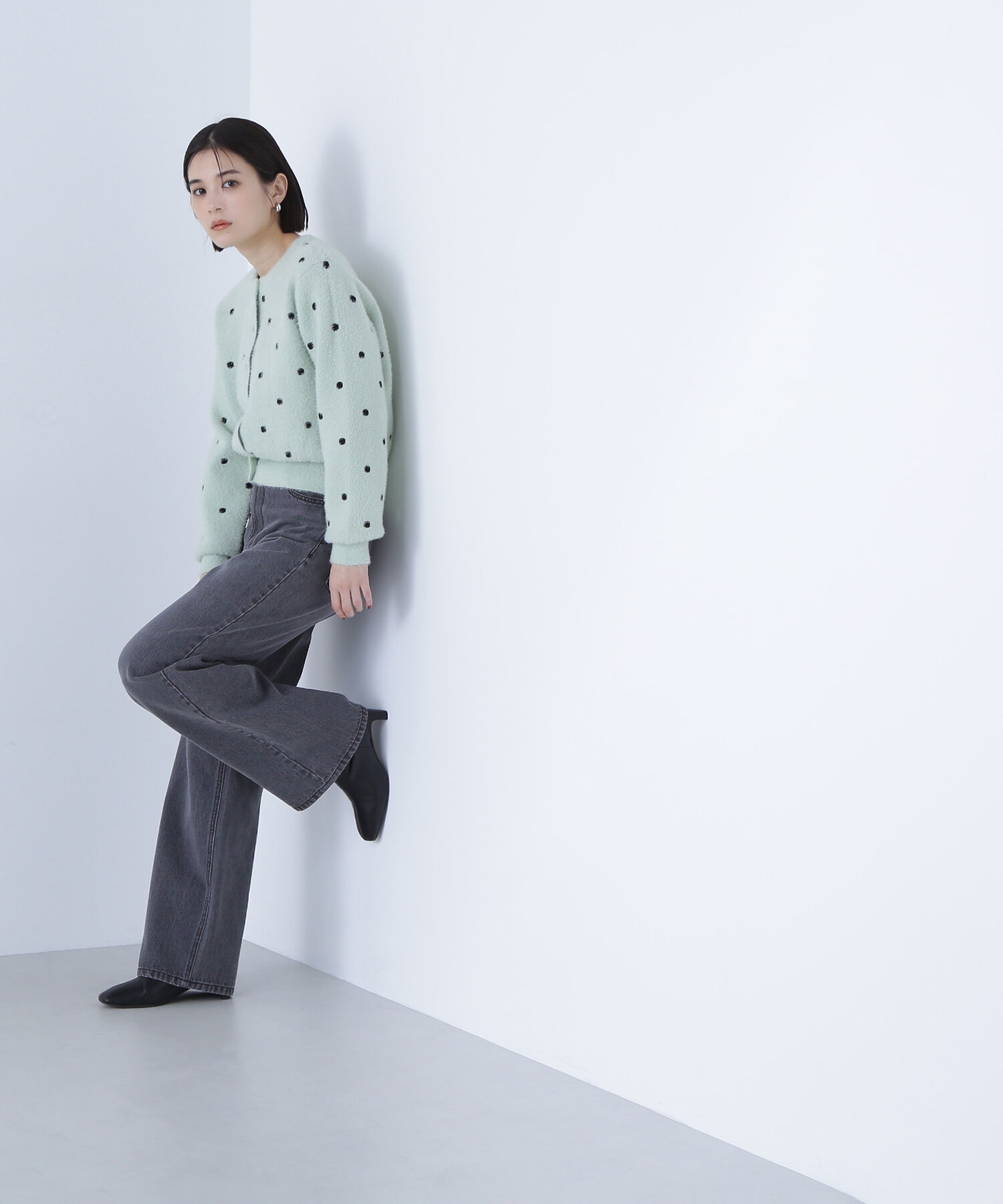  「ドットシャギーカーディガン」|ニット・セーター|