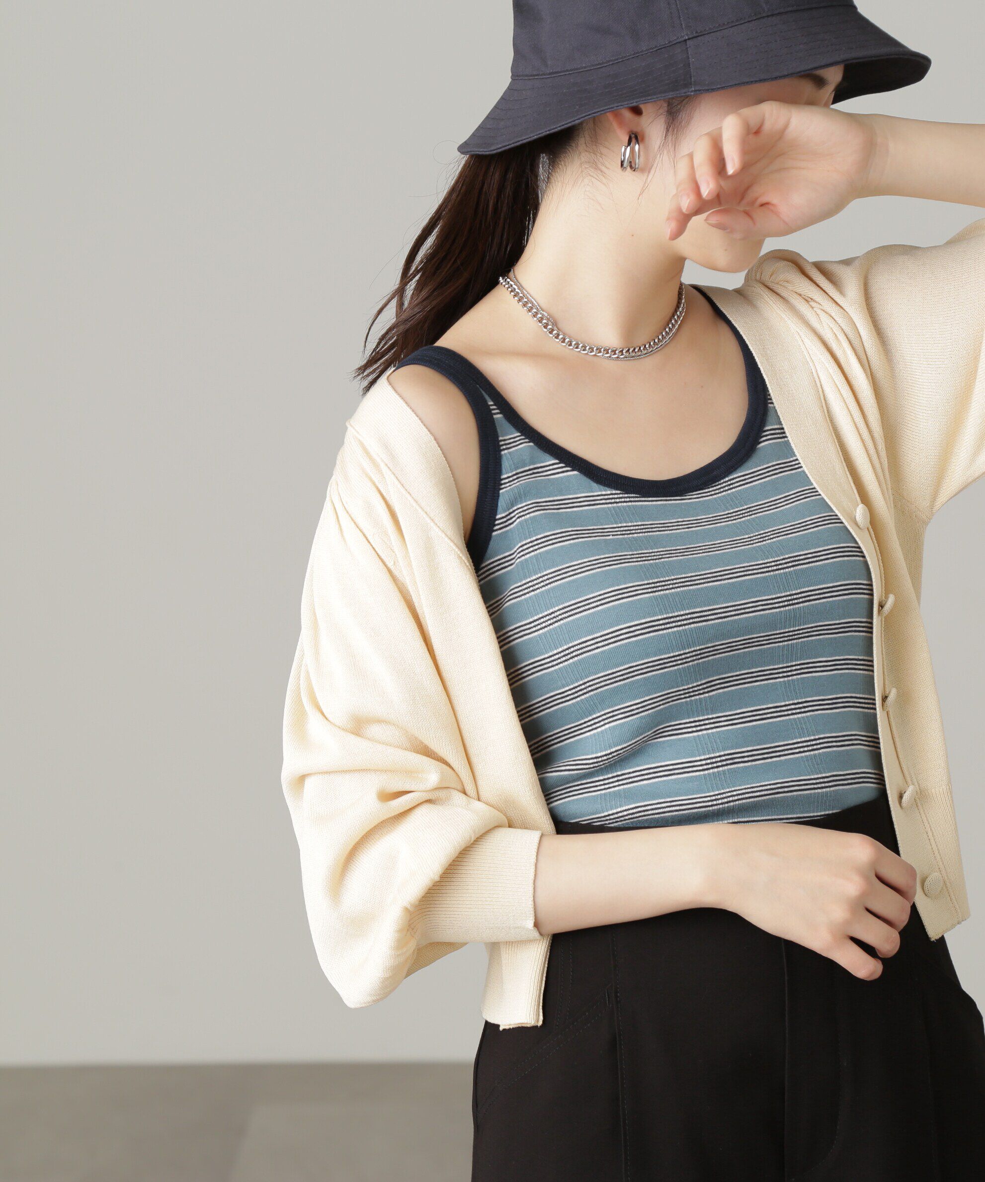  「Millerキャミタンクトップ」|Tシャツ・カットソー|ライトブルー 1