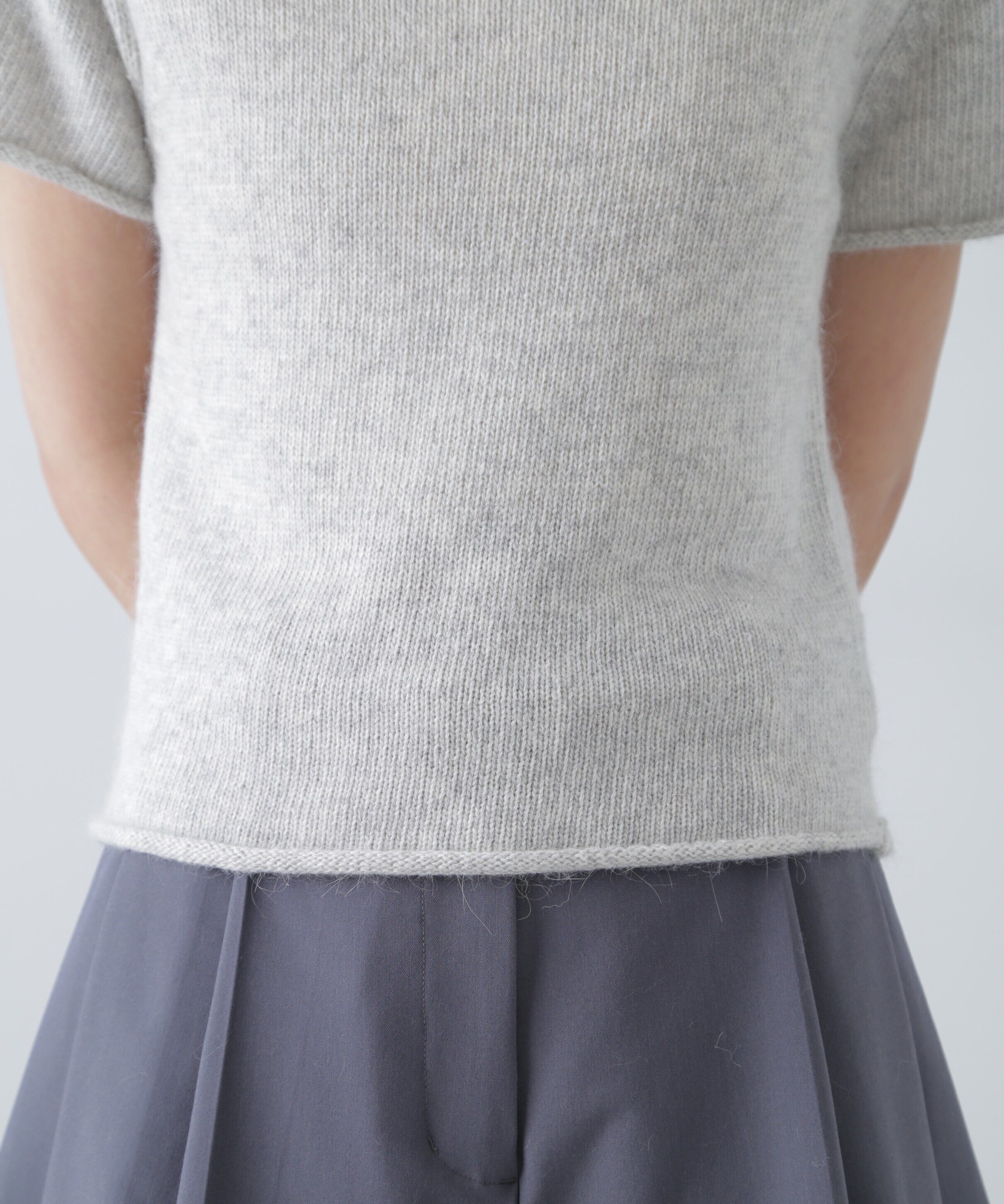  「アンゴラ混ハーフスリーブニット」|ニット・セーター|