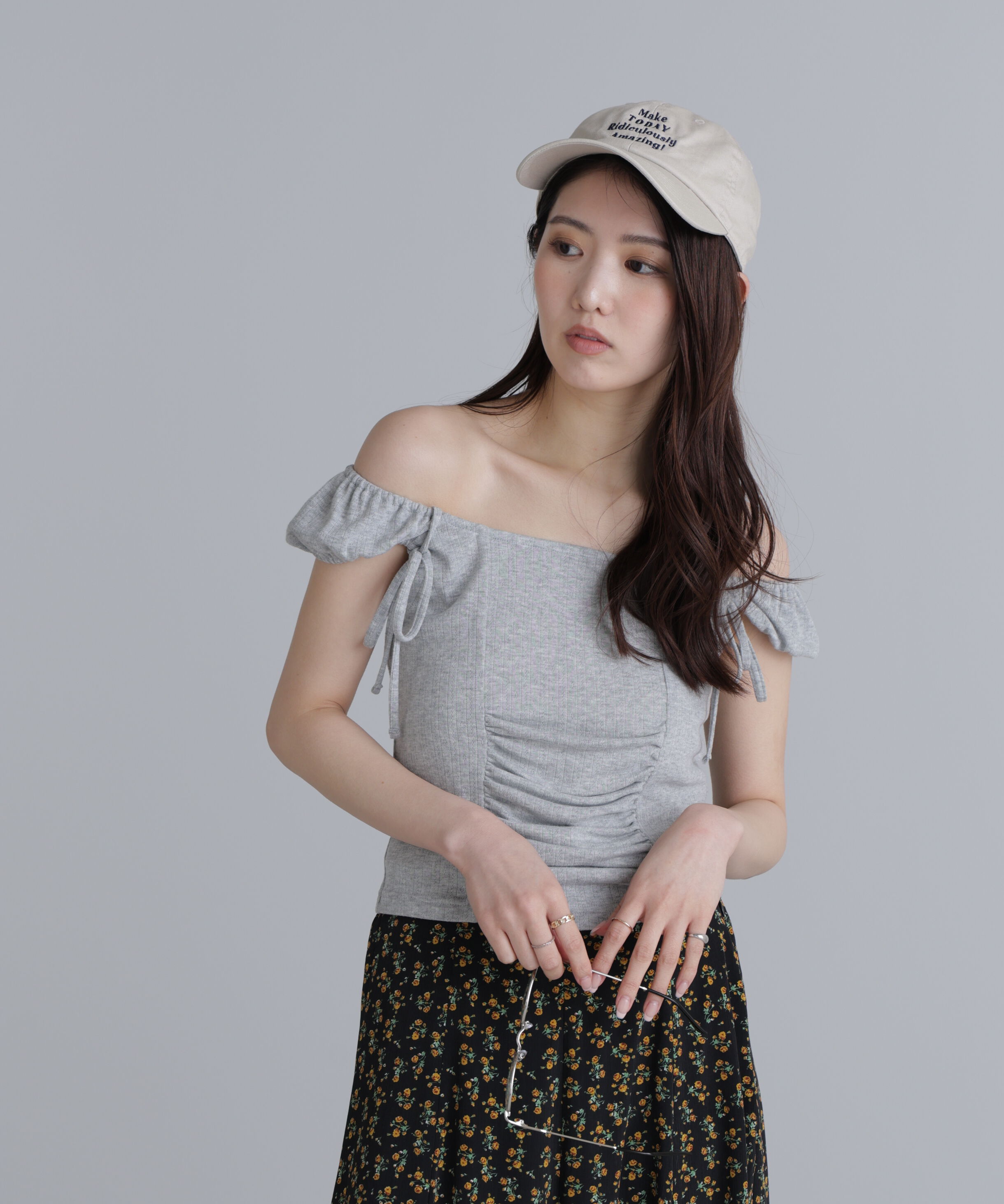  「オフショルリボンカットソー」|Tシャツ・カットソー|