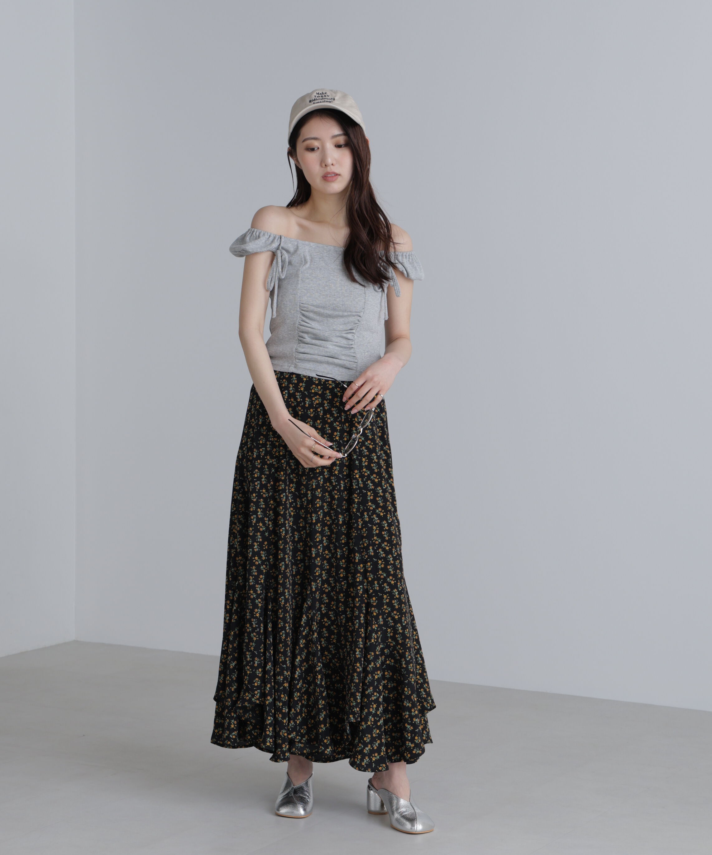  「オフショルリボンカットソー」|Tシャツ・カットソー|