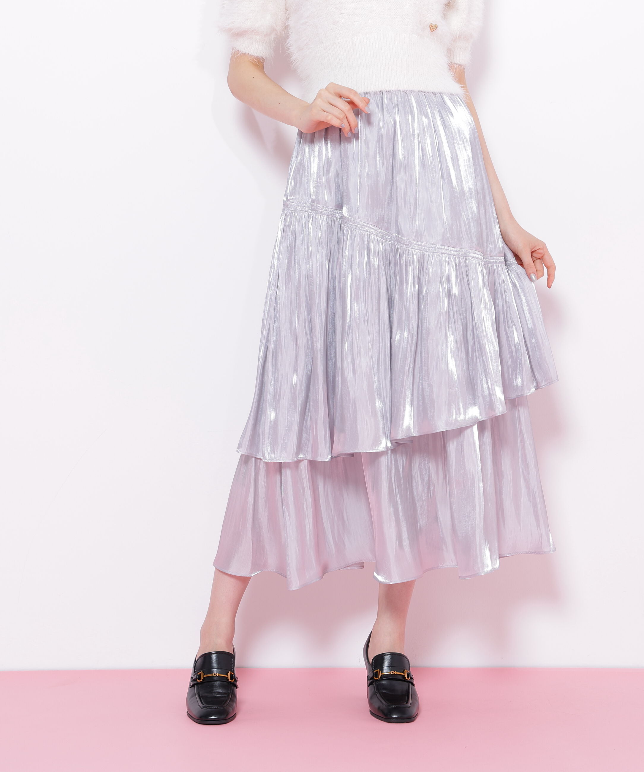  「割繊ティアードスカート」|スカート|