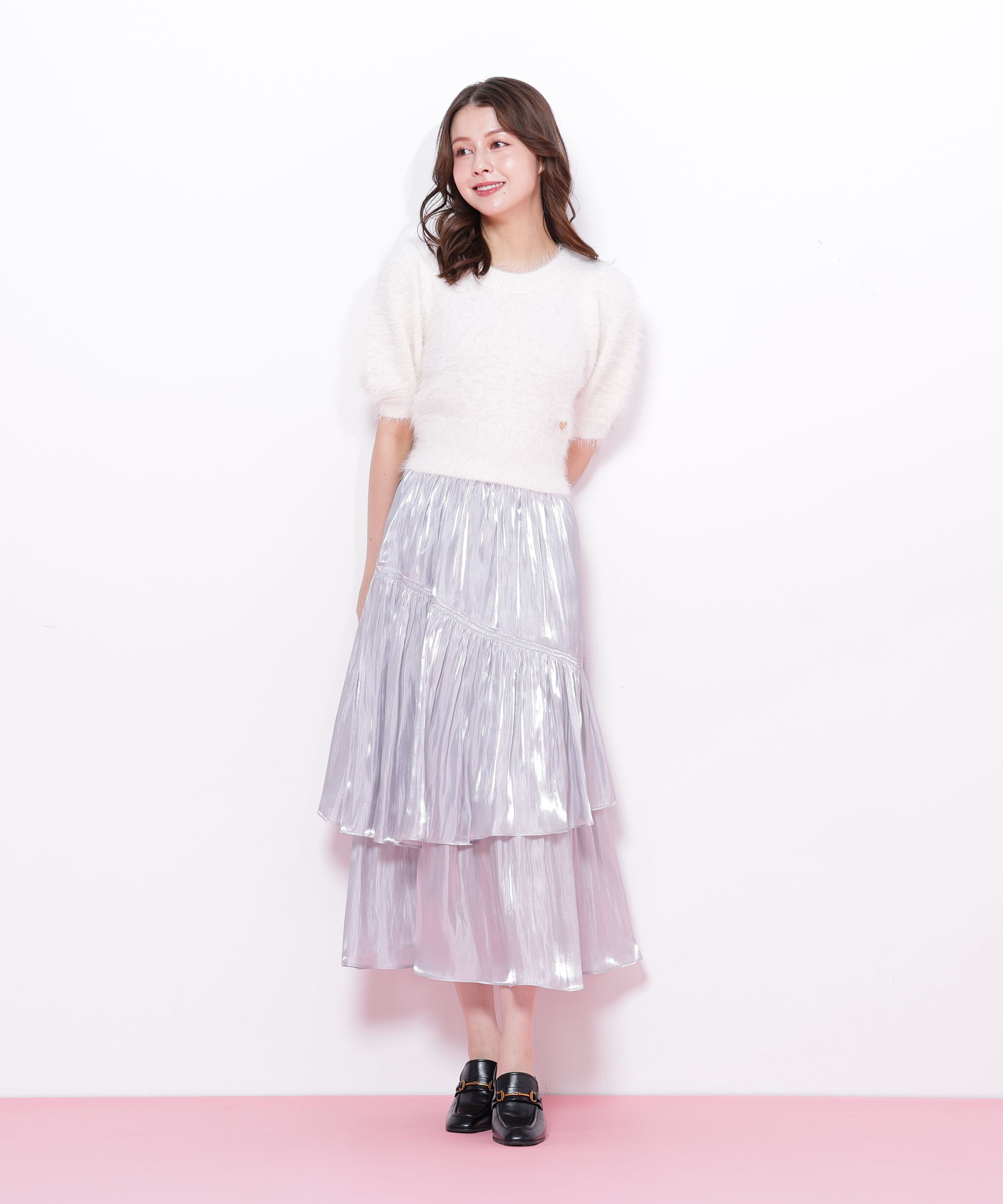  「割繊ティアードスカート」|スカート|