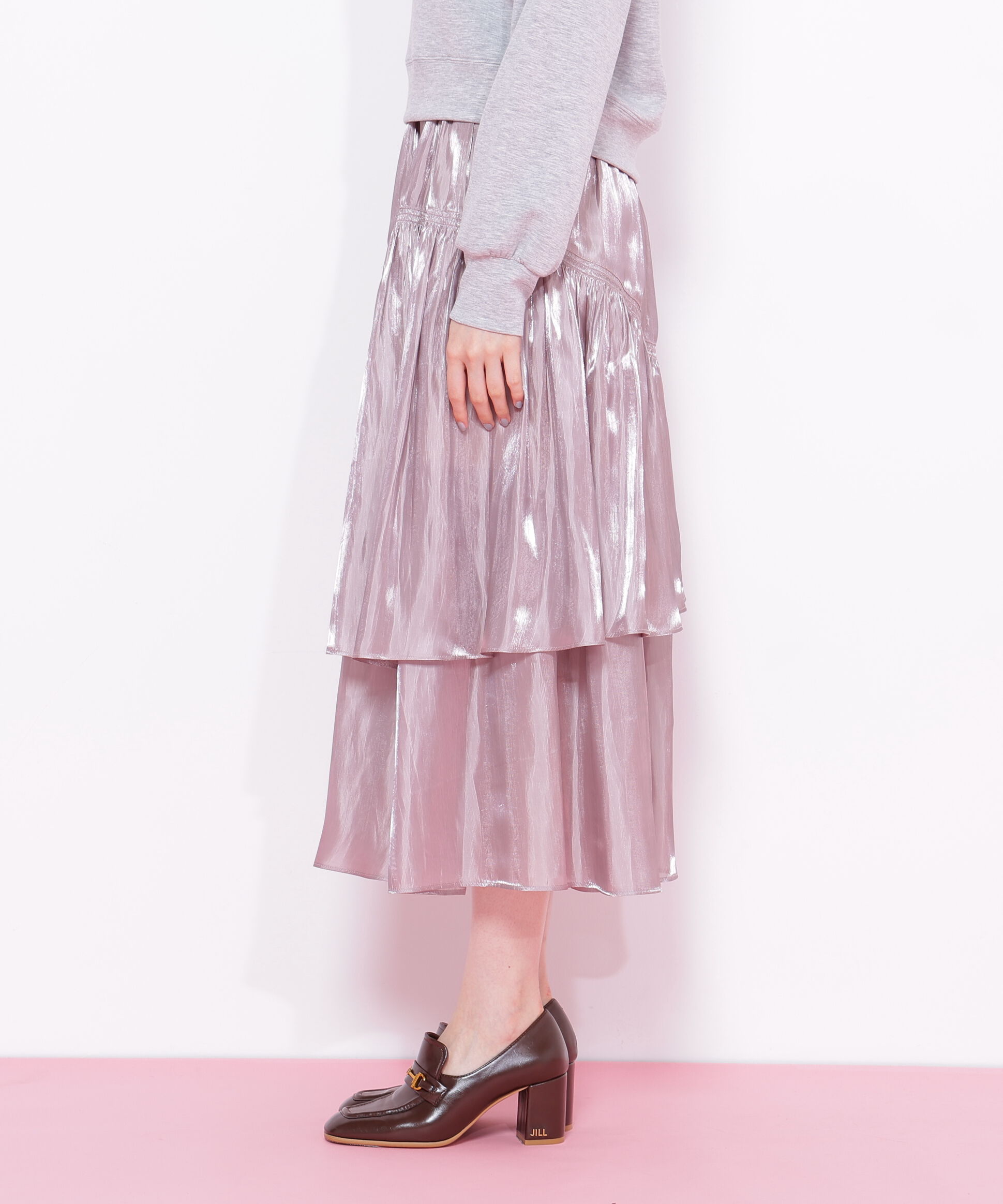  「割繊ティアードスカート」|スカート|