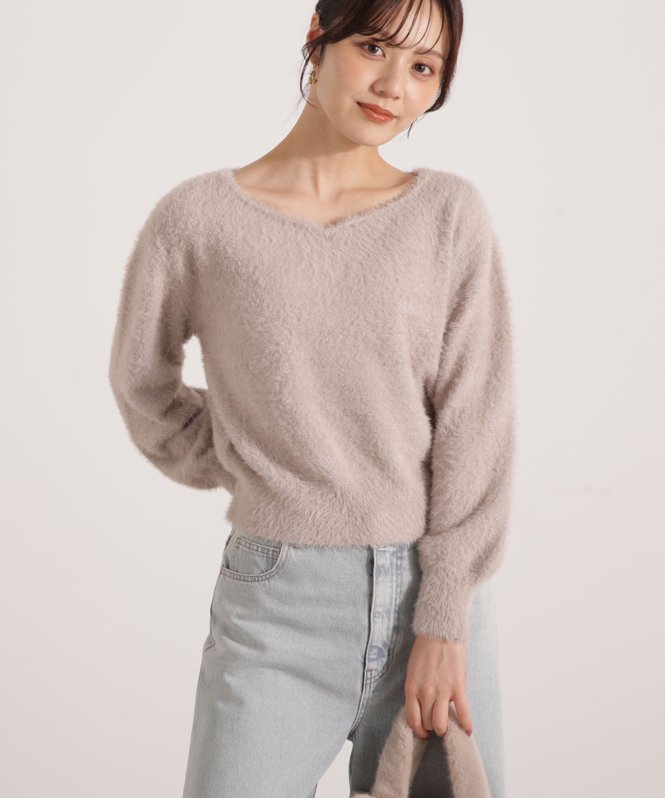 PROPORTION BODY DRESSING「ミニシャギーハートネックニット 25AW」|ニット・セーター|