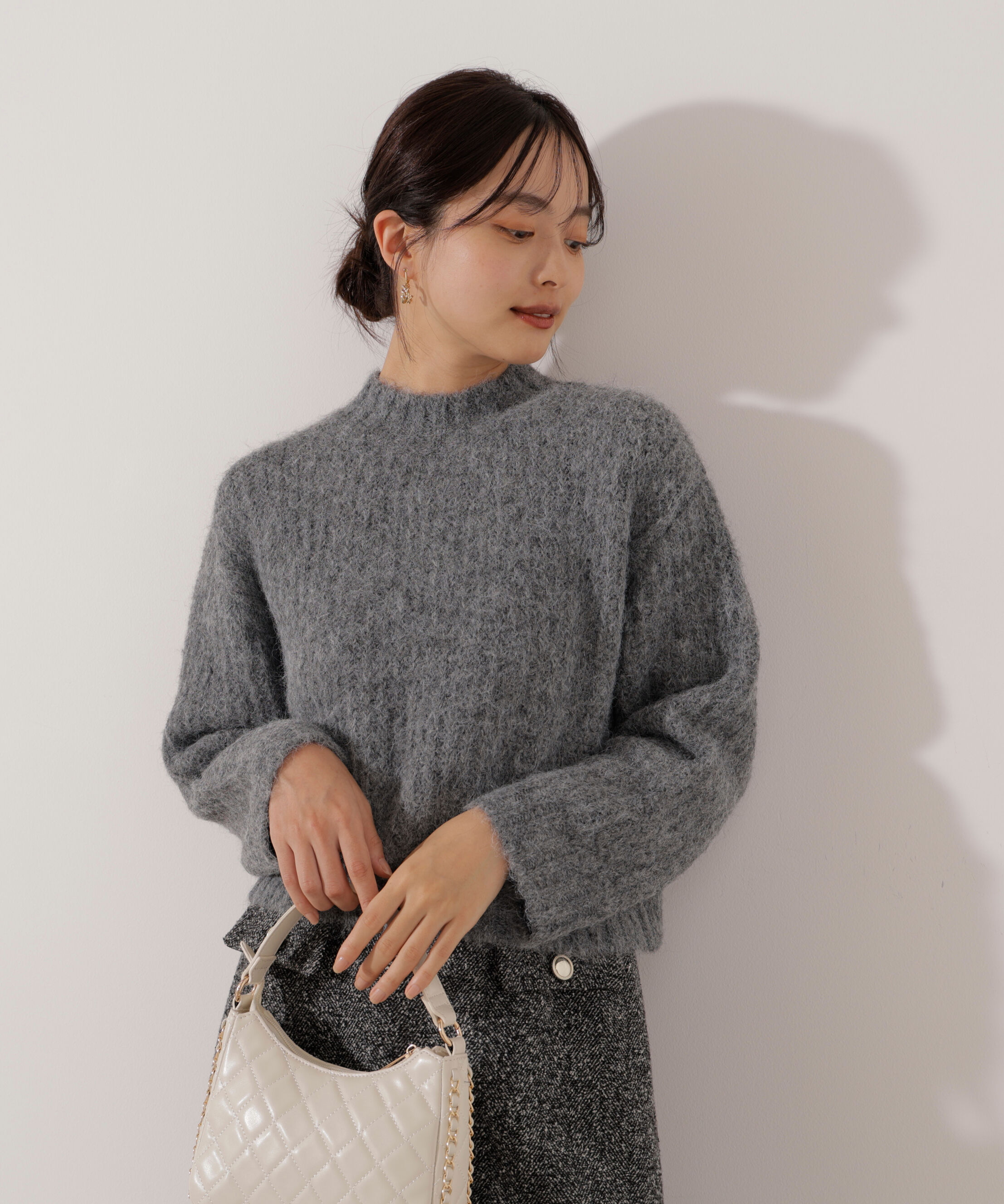 PROPORTION BODY DRESSING「<ウォッシャブル>チュールスリーブボックスニット」|ニット・セーター|