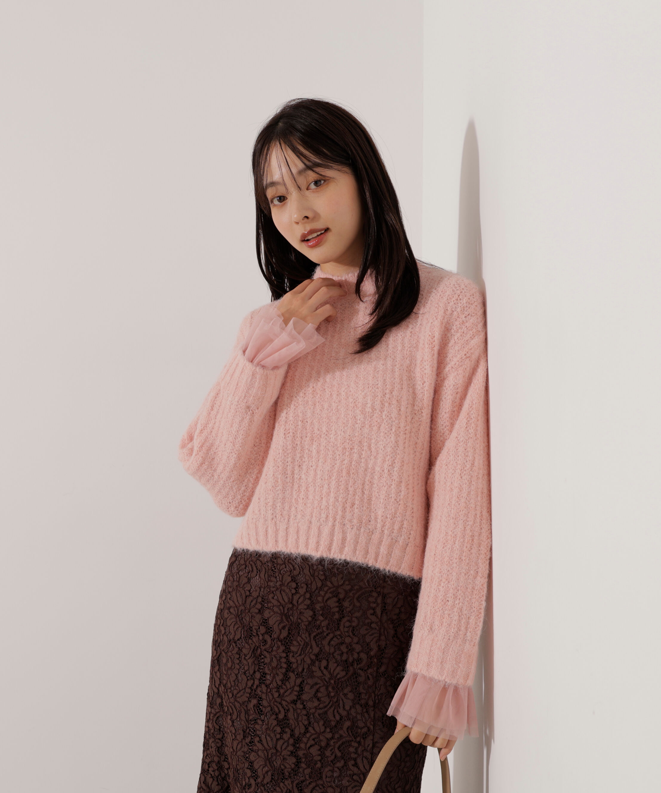 PROPORTION BODY DRESSING「<ウォッシャブル>チュールスリーブボックスニット」|ニット・セーター|