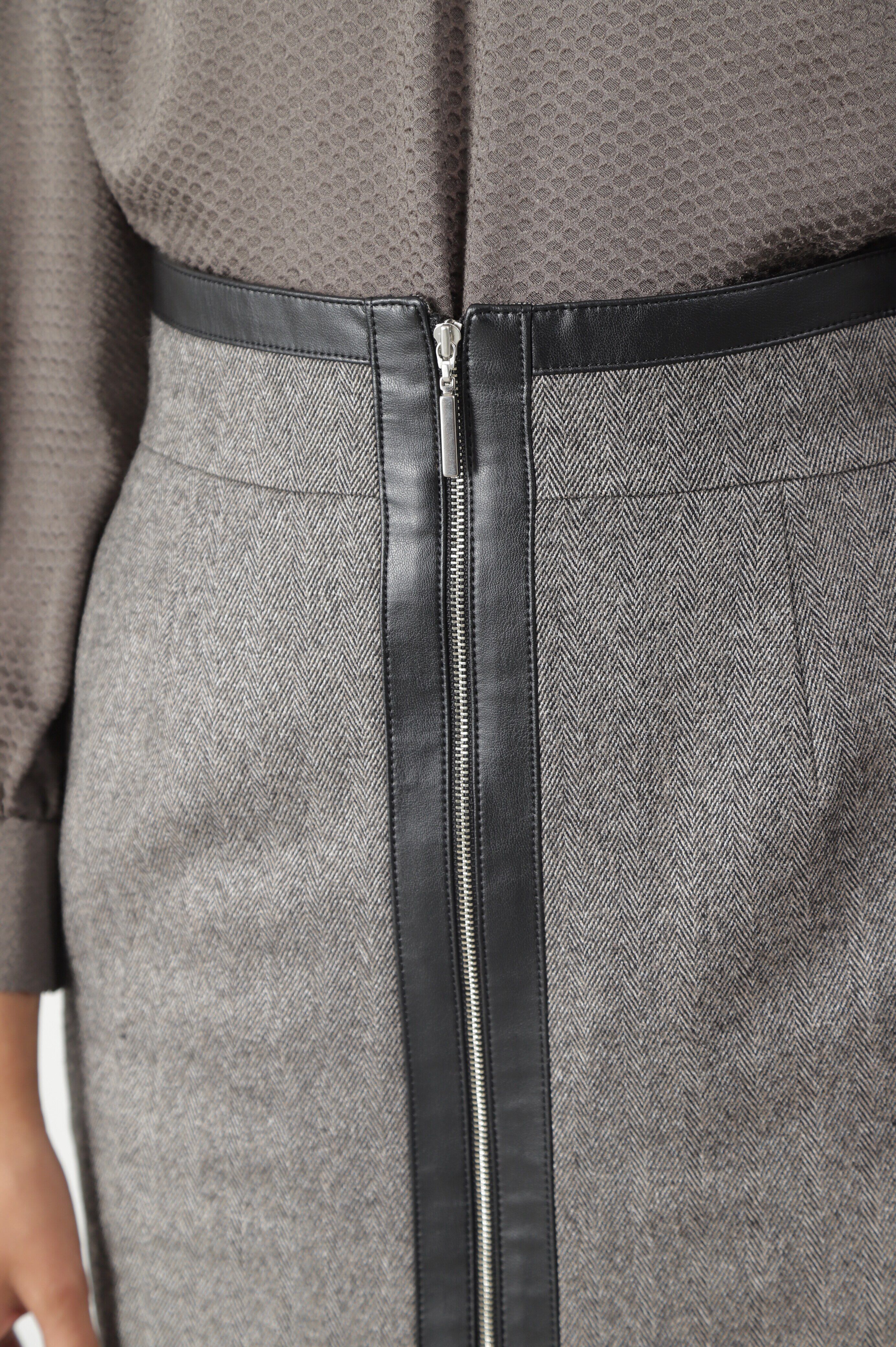  「◆レザーコンビタイトスカート」|スカート|