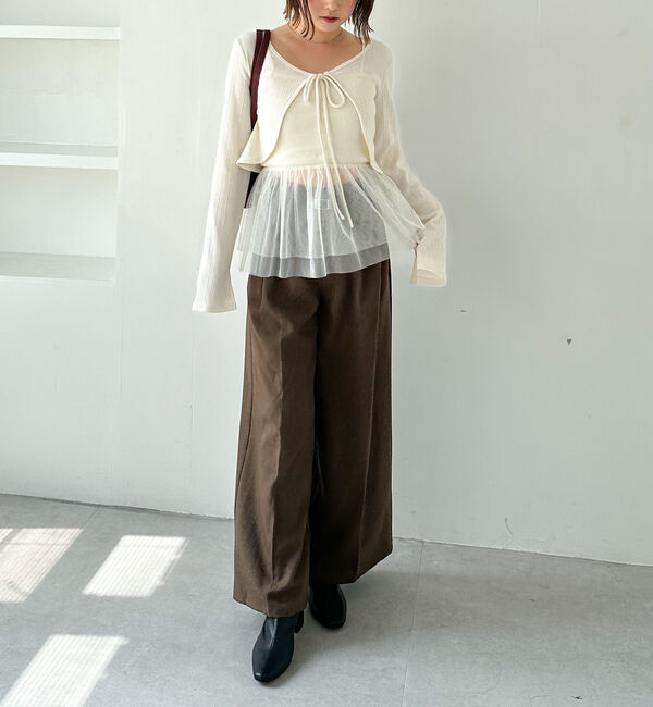 archives「ＦリボンカットＣＤ&times;ドッキングキャミＳＥＴ」|カーディガン|