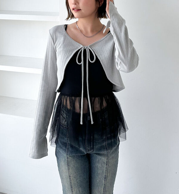 archives「ＦリボンカットＣＤ&times;ドッキングキャミＳＥＴ」|カーディガン|