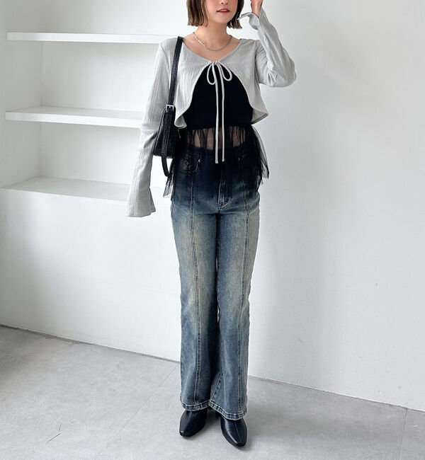 archives「ＦリボンカットＣＤ&times;ドッキングキャミＳＥＴ」|カーディガン|