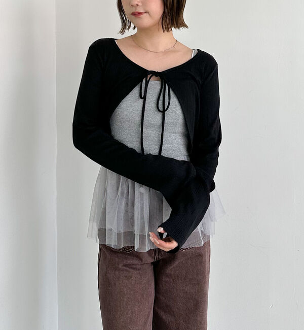 archives「ＦリボンカットＣＤ&times;ドッキングキャミＳＥＴ」|カーディガン|