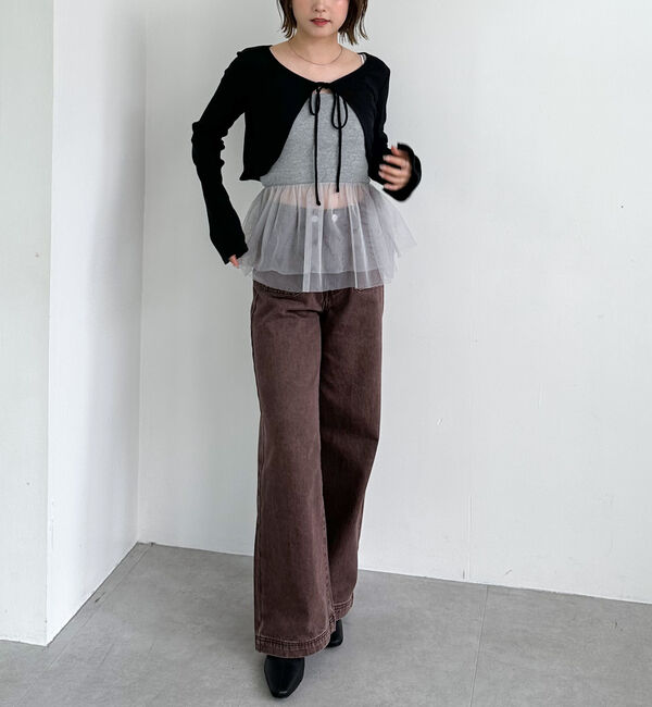 archives「ＦリボンカットＣＤ&times;ドッキングキャミＳＥＴ」|カーディガン|