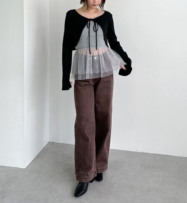 archives「ＦリボンカットＣＤ&times;ドッキングキャミＳＥＴ」|カーディガン|