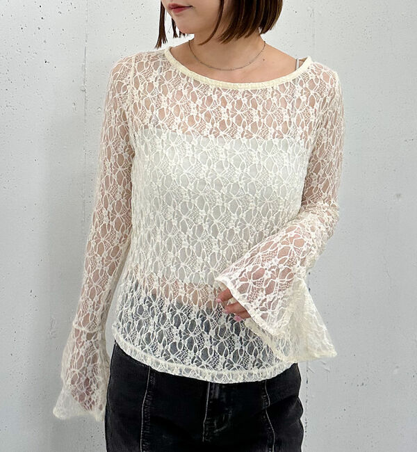 archives「カットレースフレアスリーブＴＯＰＳ」|Tシャツ・カットソー|