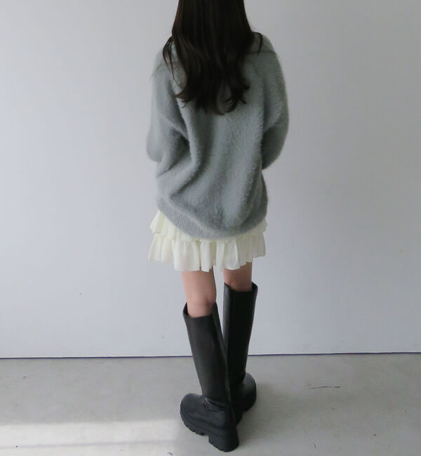 archives「ラメフェザーミドルニットカーディガン」|カーディガン|