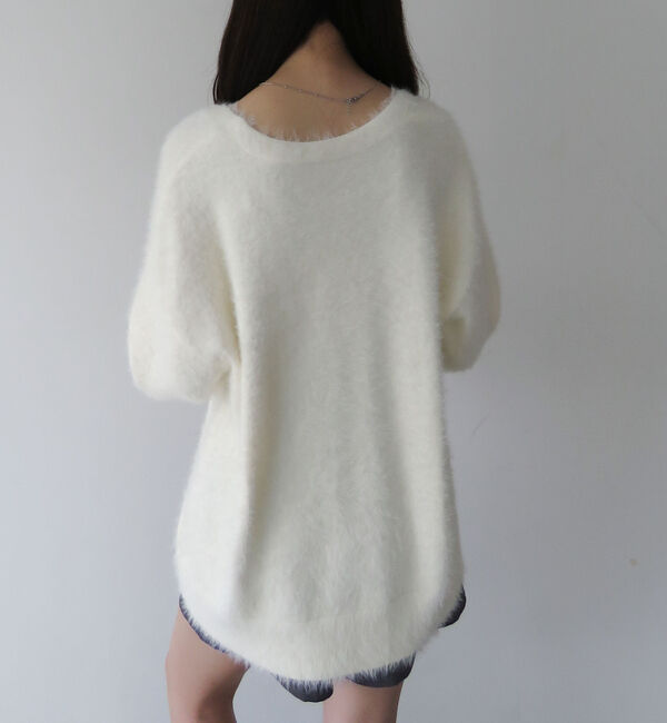 archives「ラメフェザーミドルニットカーディガン」|カーディガン|