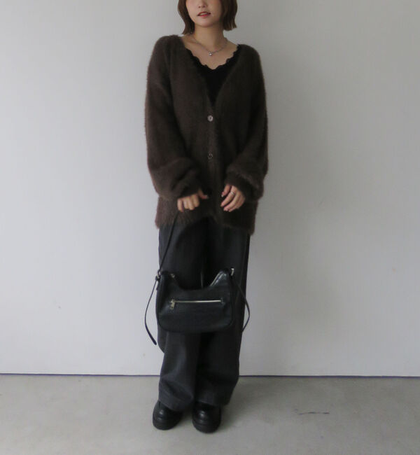 archives「ラメフェザーミドルニットカーディガン」|カーディガン|