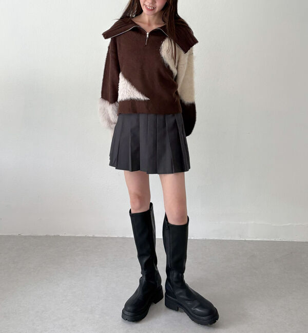 archives「ハーフＺＩＰインターシャニットプルオーバー」|ニット・セーター|