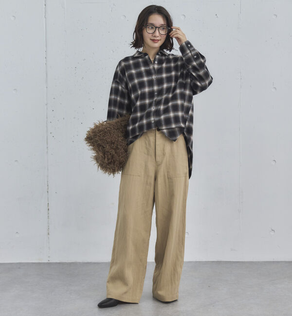Doux archives「オンブレチェックシャツ」|シャツ・ブラウス|