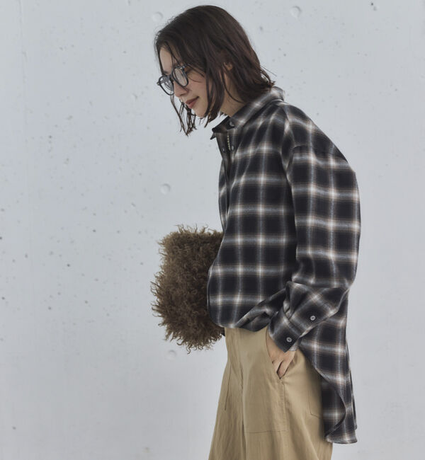 Doux archives「オンブレチェックシャツ」|シャツ・ブラウス|
