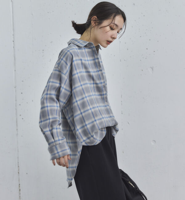 Doux archives「オンブレチェックシャツ」|シャツ・ブラウス|
