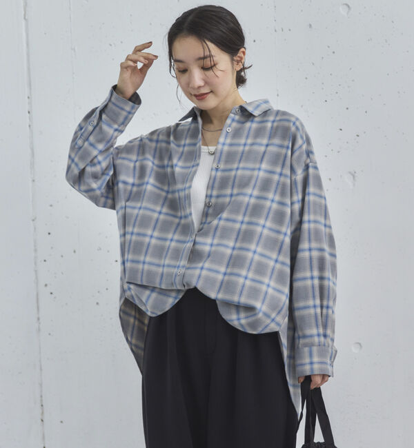 Doux archives「オンブレチェックシャツ」|シャツ・ブラウス|
