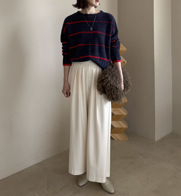 Doux archives「ブークレーボーダーニットプルオーバー」|ニット・セーター|