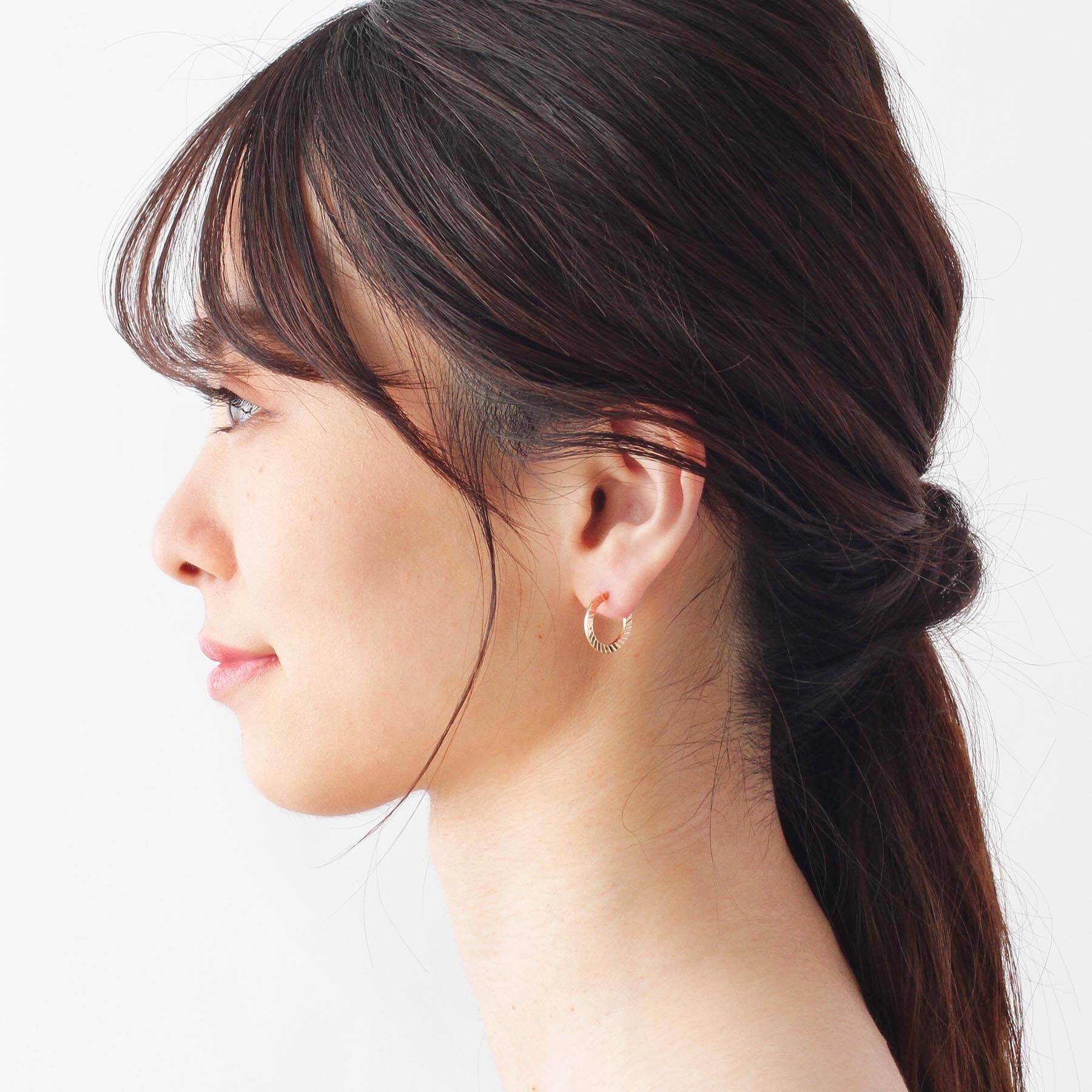 COCOSHNIK「K10ガドルーン フープピアス」|ピアス|