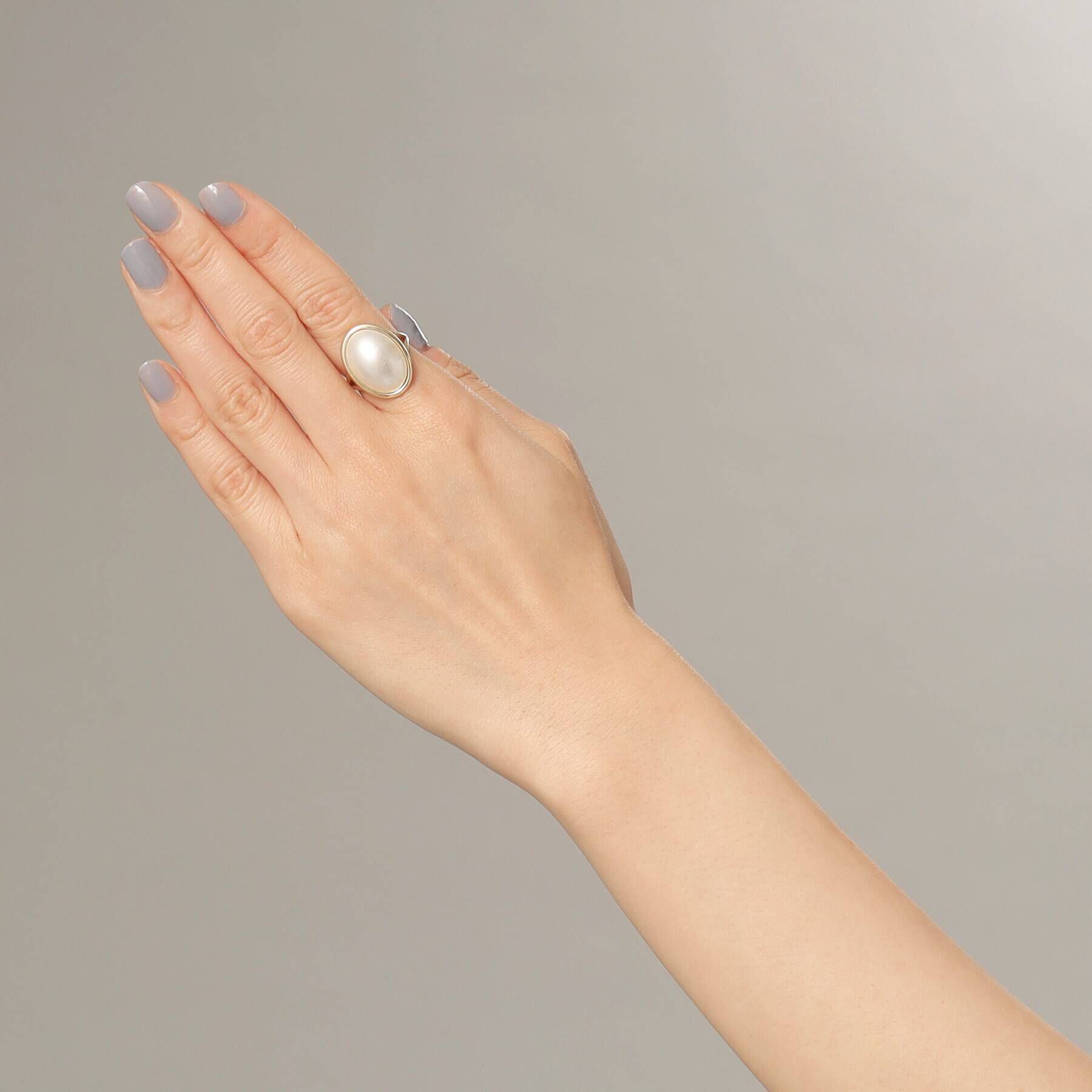 COCOSHNIK「K10マベパール縦オーバル リング」|リング|