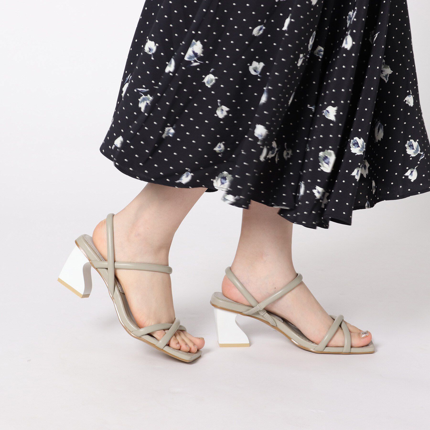 ESPERANZA「デザインブロックヒールサンダル」|サンダル|