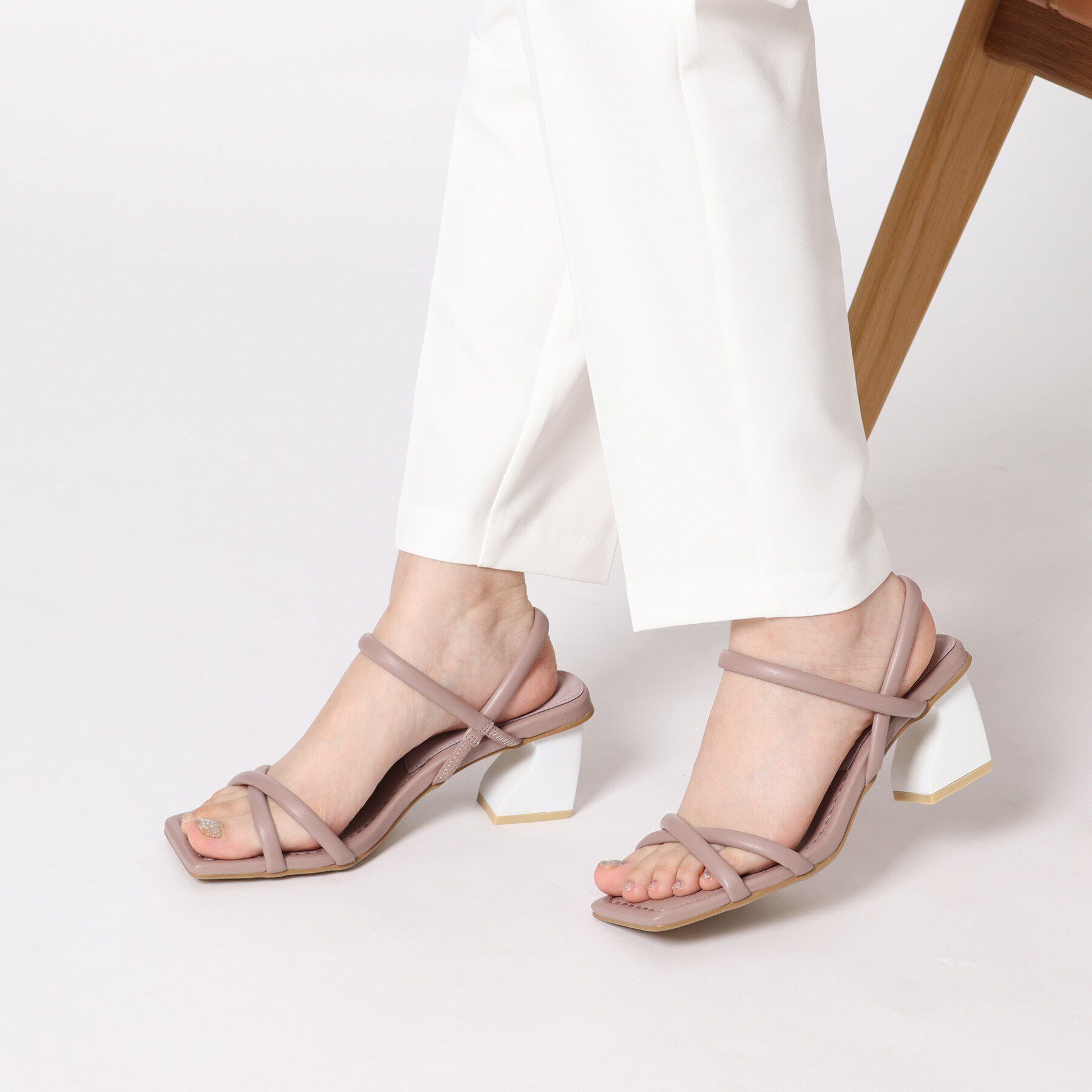 ESPERANZA「デザインブロックヒールサンダル」|サンダル|