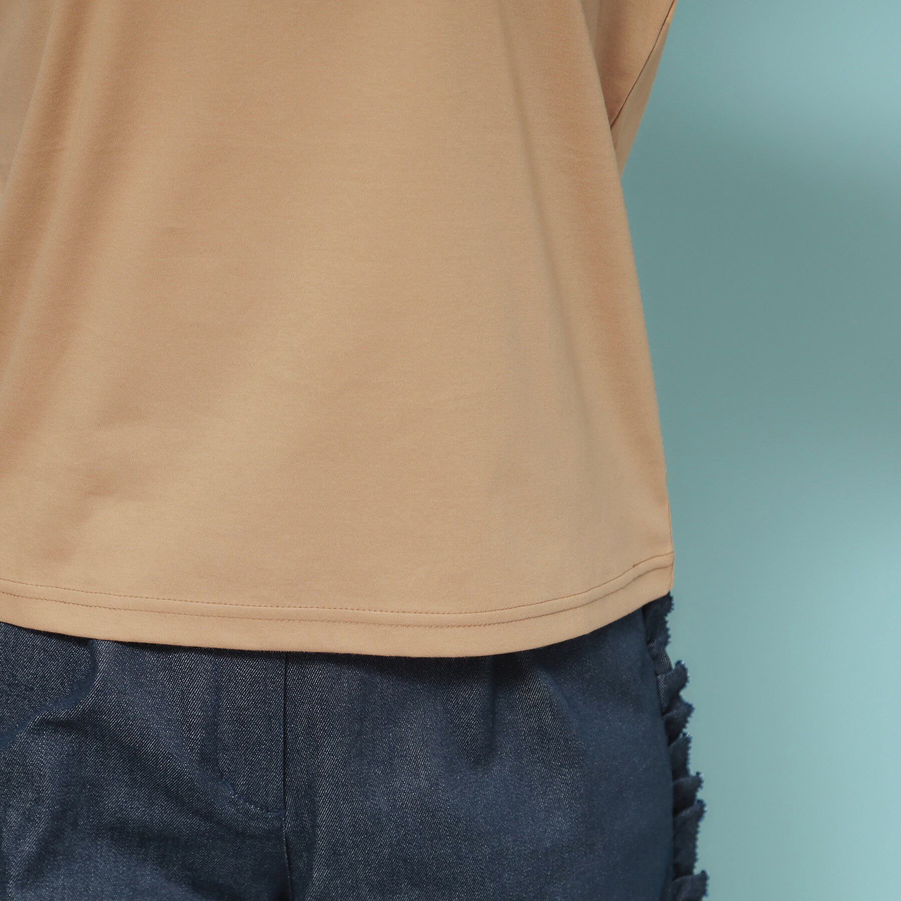 SunaUna「【秋まで着られる／袖チュール】パフスリーブカットソー」|Tシャツ・カットソー|