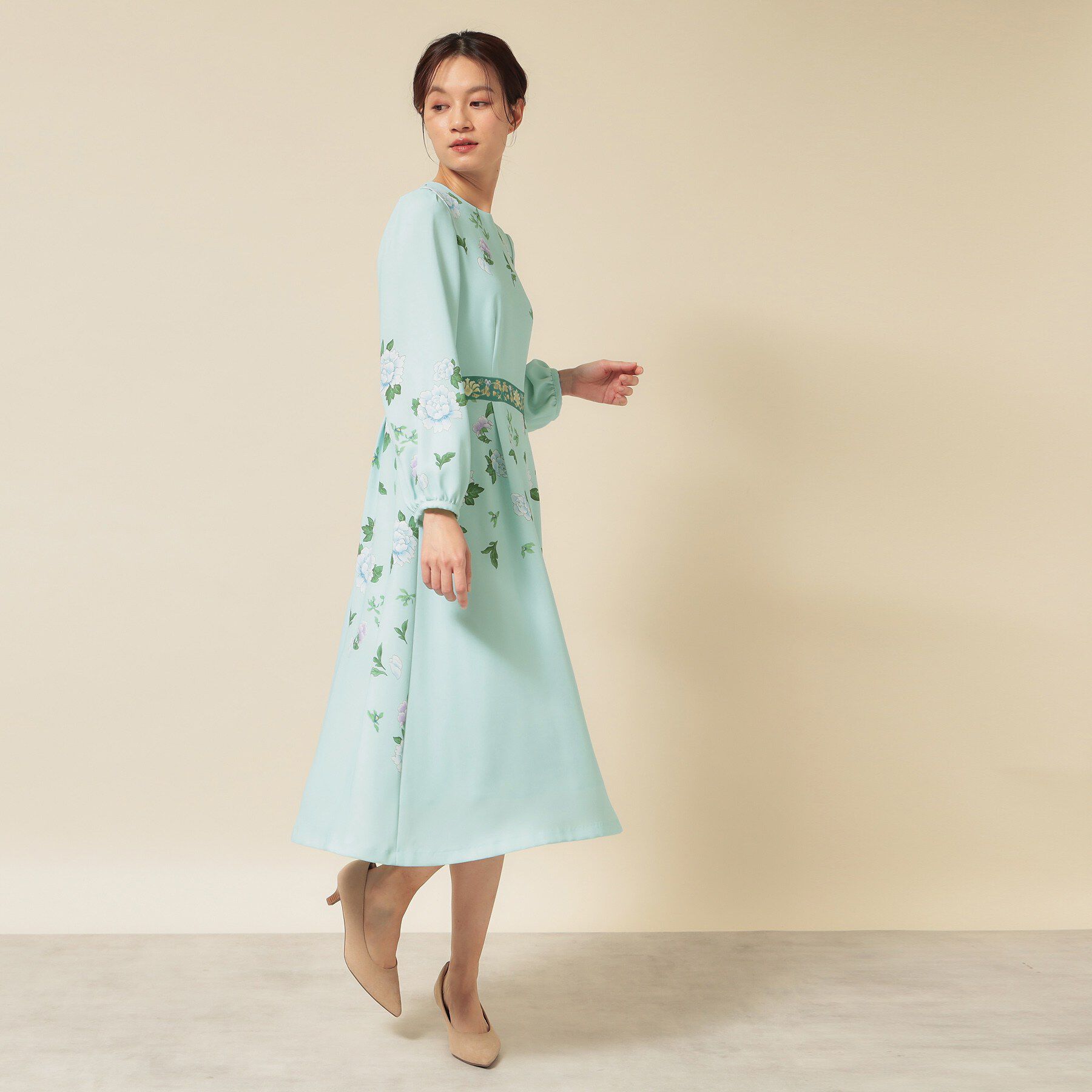 SunaUna「【co creation and yours／SS～L】オリエンタルプリントワンピース」|ワンピース|