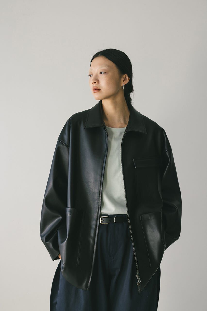 STYLEMIXER「フェイクレザージャケット」|その他|BLK