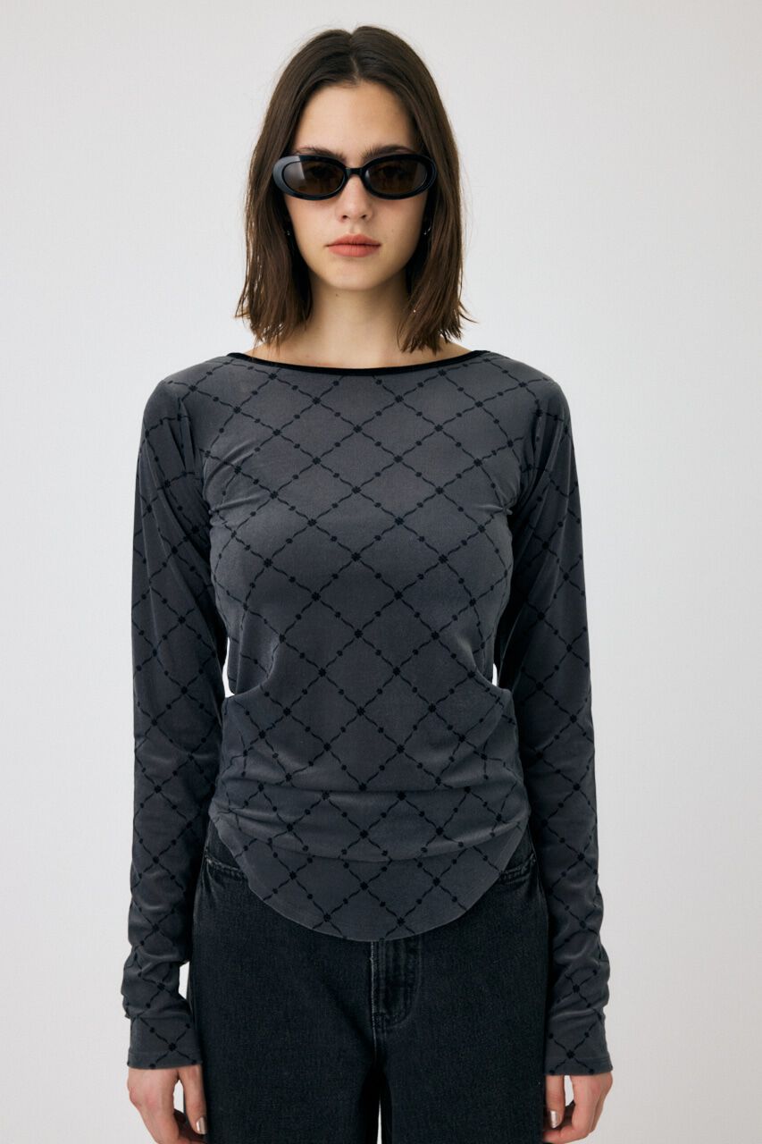 MOUSSY「BACK OPEN シアートップス」|Tシャツ・カットソー|