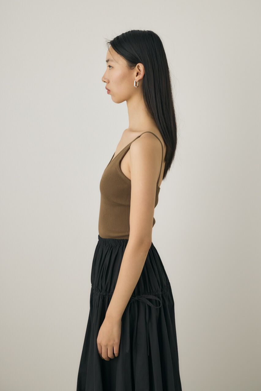 MOUSSY「カップ付きニットキャミソール　リサイクルポリエステル使用」|キャミソール|